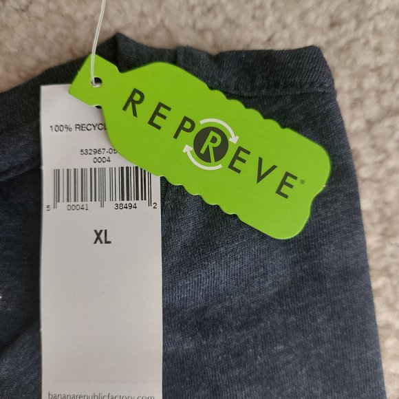 NEW Banana Republic Factory ECO Premium Wash T shirt Men's BLUE - Picture 2 of 3